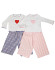 Flat shot of Turquaz Amish Blue & Pink Pyjamas